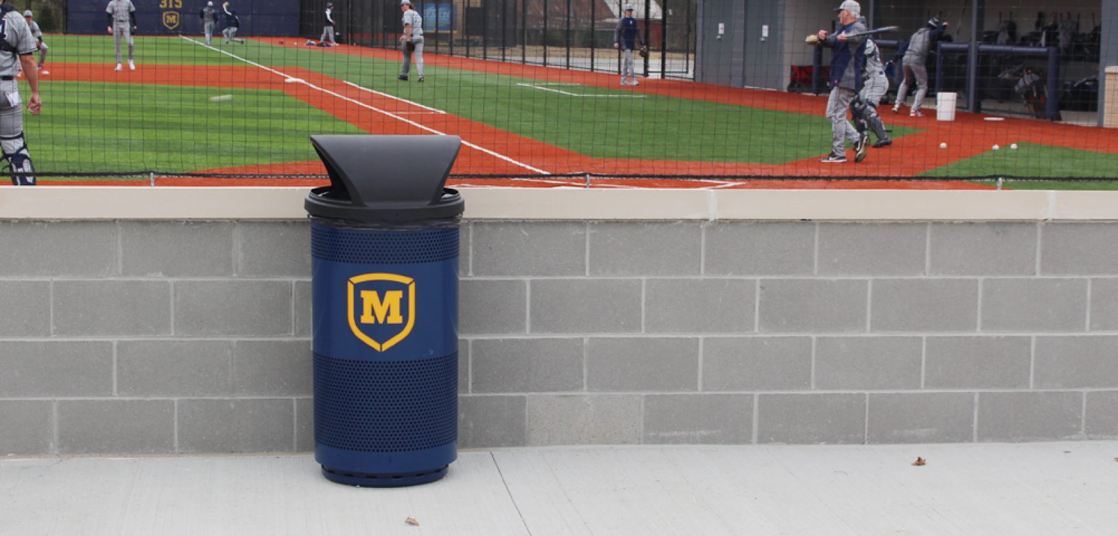 Witt Custom Logo Moeller Blue Custom Trash Cans Hardware